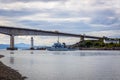 View of The Skye Bridge, a road bridge over Loch Alsh, Scotland, connecting the Isle of Skye to the island of Eilean BÃÂ n Royalty Free Stock Photo